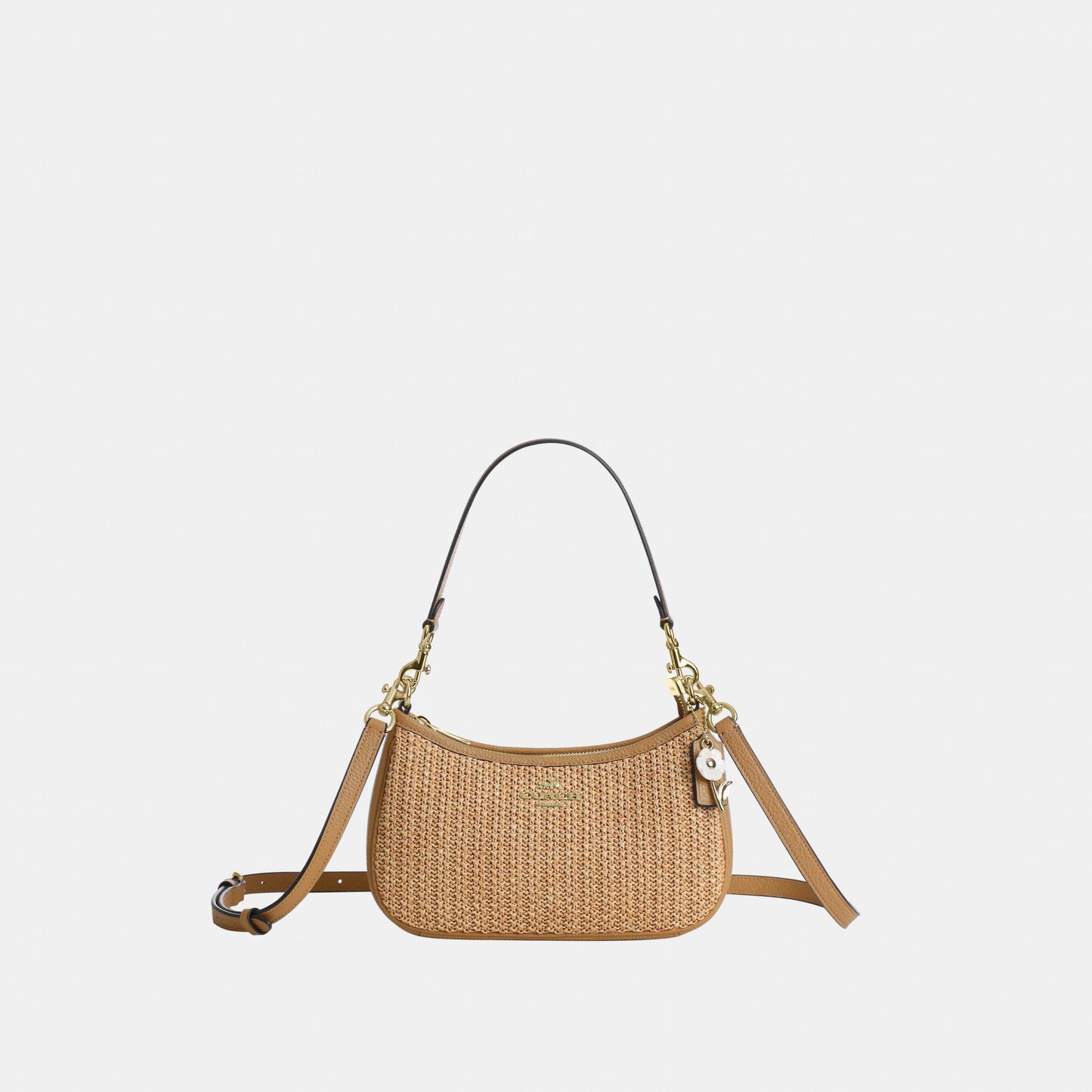 CEC43-Teri Shoulder Bag with Charm-Im/Toast