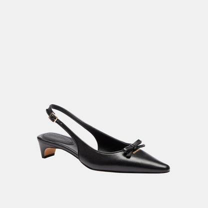 CEE12-Bow Slingback Heel-Black