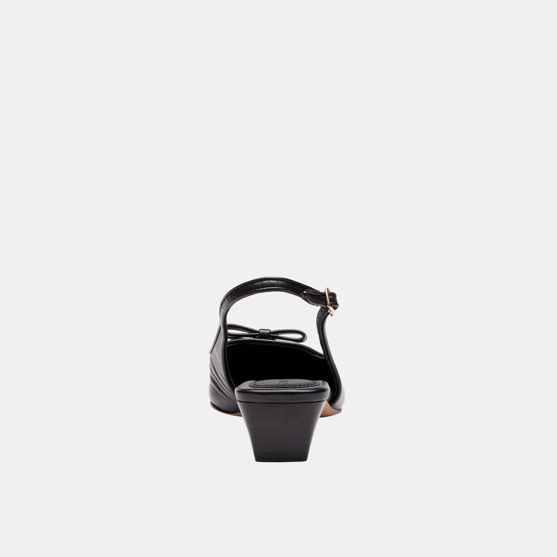 CEE12-Bow Slingback Heel-Black