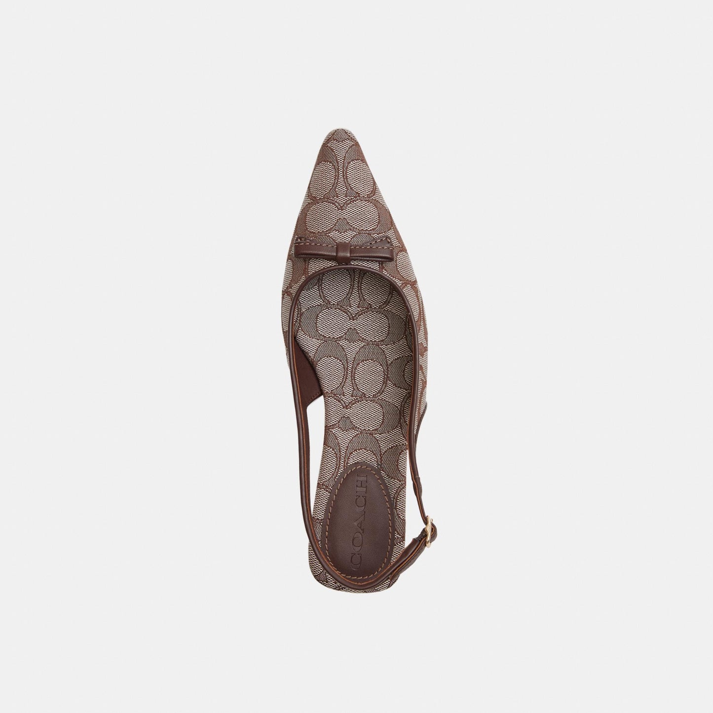 CEE13-Bow Slingback Heel in Signature Jacquard-Oak/Maple