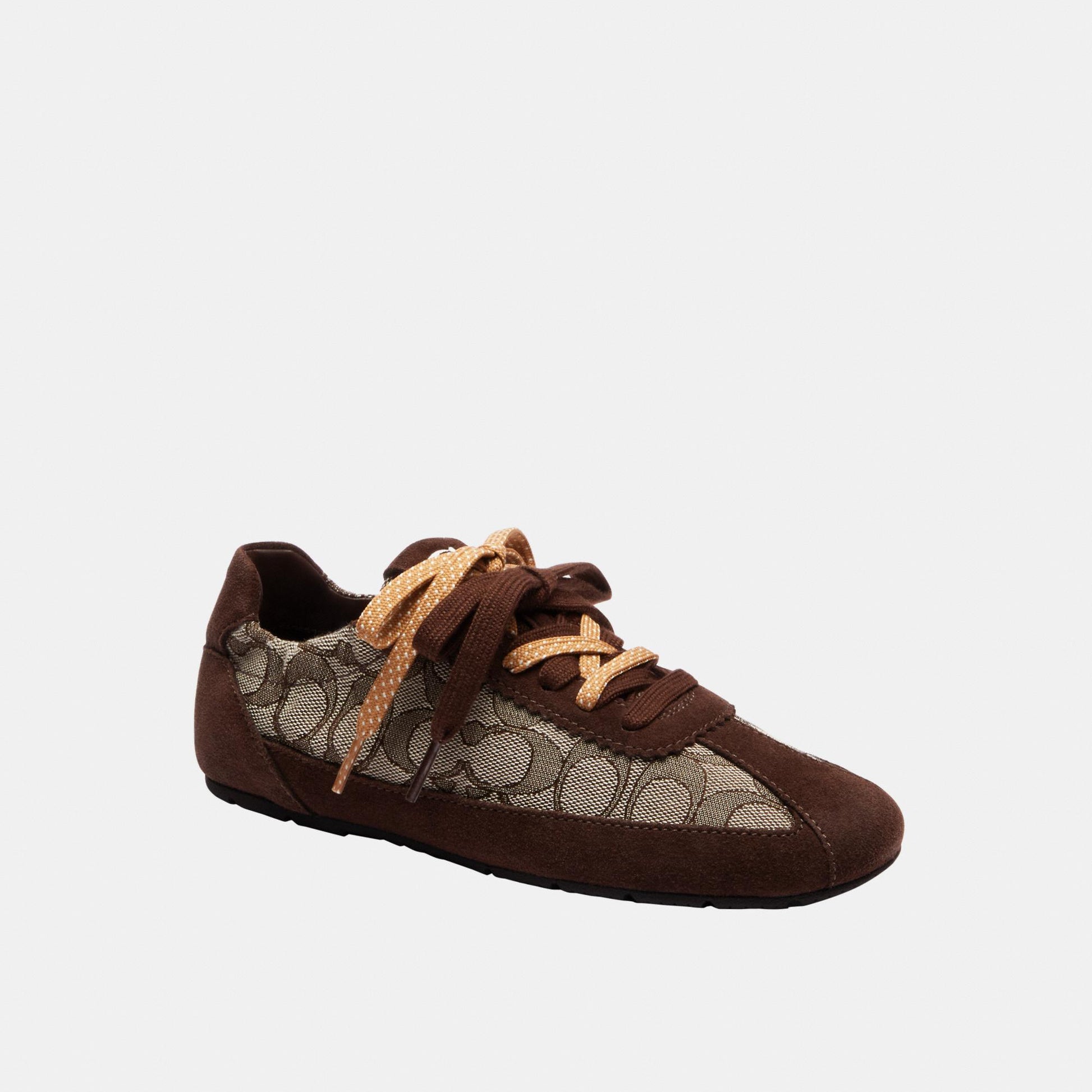 CEE52-Coach Soft Sneaker with Signature Jacquard-Maple/Oak