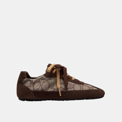 CEE52-Coach Soft Sneaker with Signature Jacquard-Maple/Oak