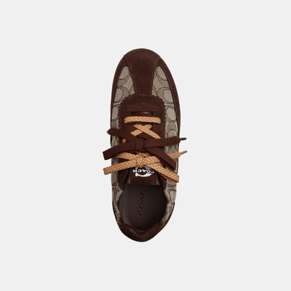 CEE52-Coach Soft Sneaker with Signature Jacquard-Maple/Oak
