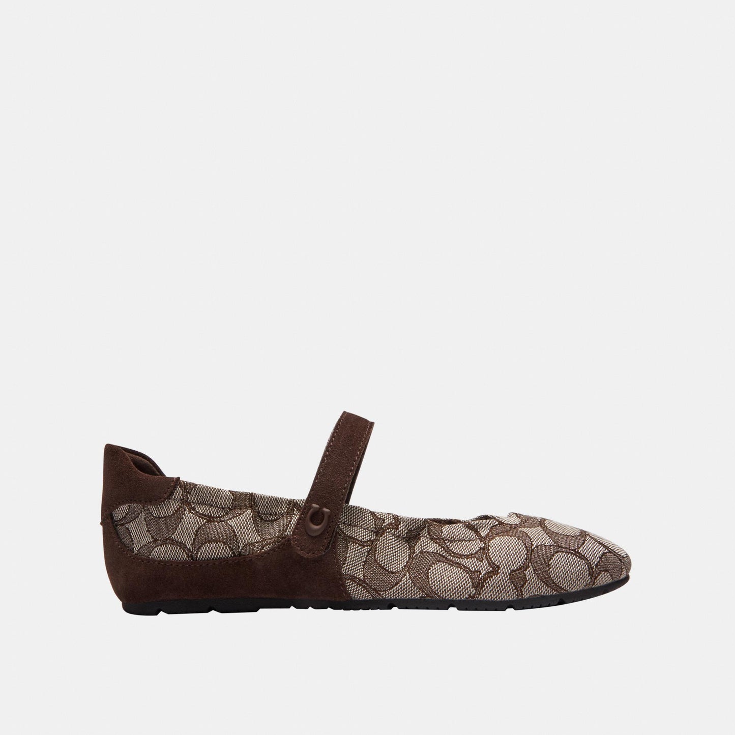 CEE55-Coach Mary Jane Sneaker with Signature Jacquard-Maple/Oak