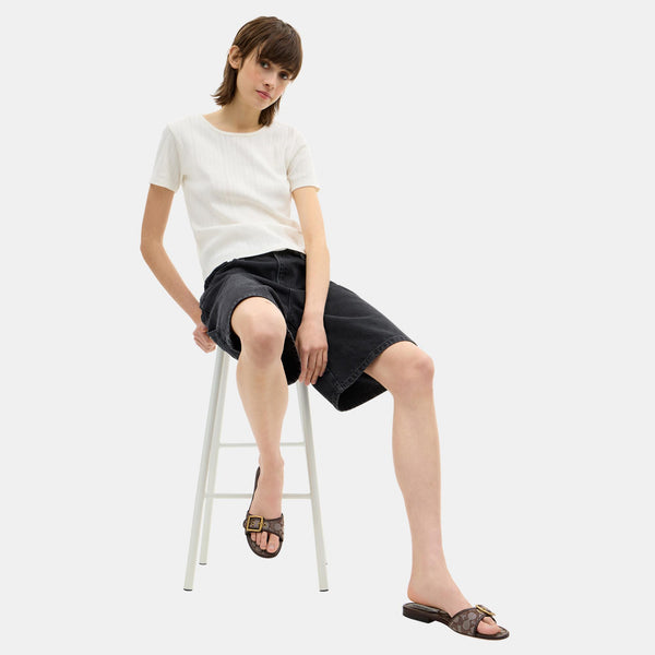 Margot Signature Jacquard Flat Sandal