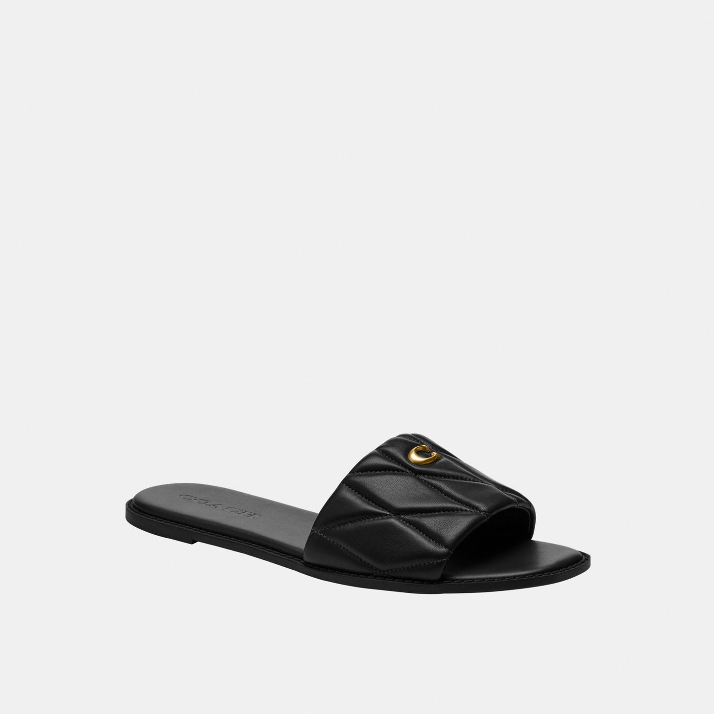 CEF42-Holly Quilted Leather Sandal-Black