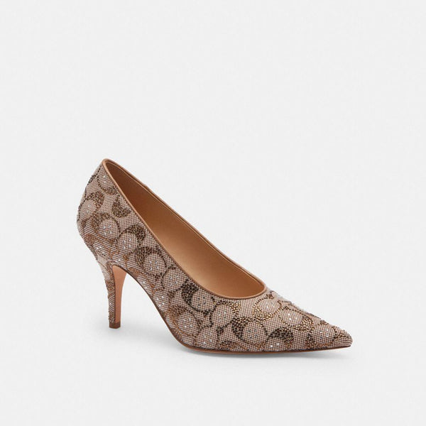 Daisy Pump in Crystal Signature Jacquard