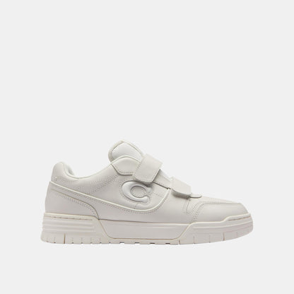 CEK44-Coach Double Strap Soho Sneaker-Optic White