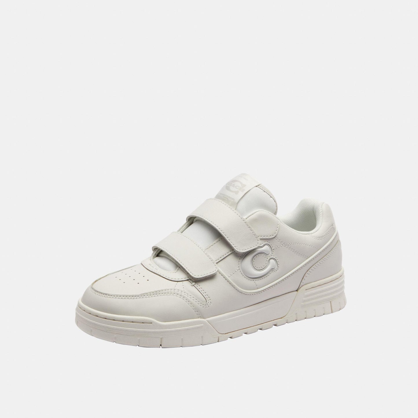 CEK44-Coach Double Strap Soho Sneaker-Optic White