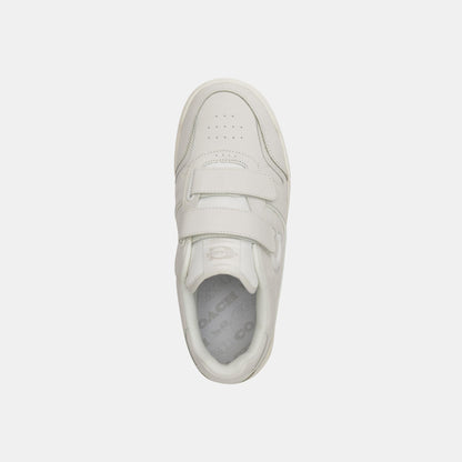 CEK44-Coach Double Strap Soho Sneaker-Optic White