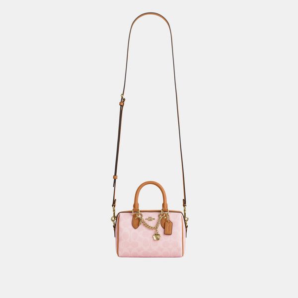 Mini Rowan Crossbody in Signature Canvas with Heart Charm