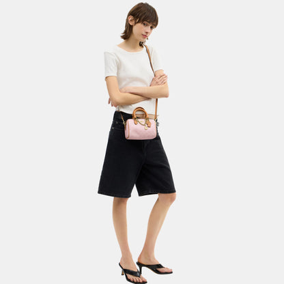 CEK79-Mini Rowan Crossbody in Signature Canvas with Heart Charm-Im/Powder Pink