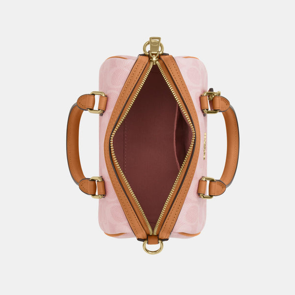 Mini Rowan Crossbody in Signature Canvas with Heart Charm