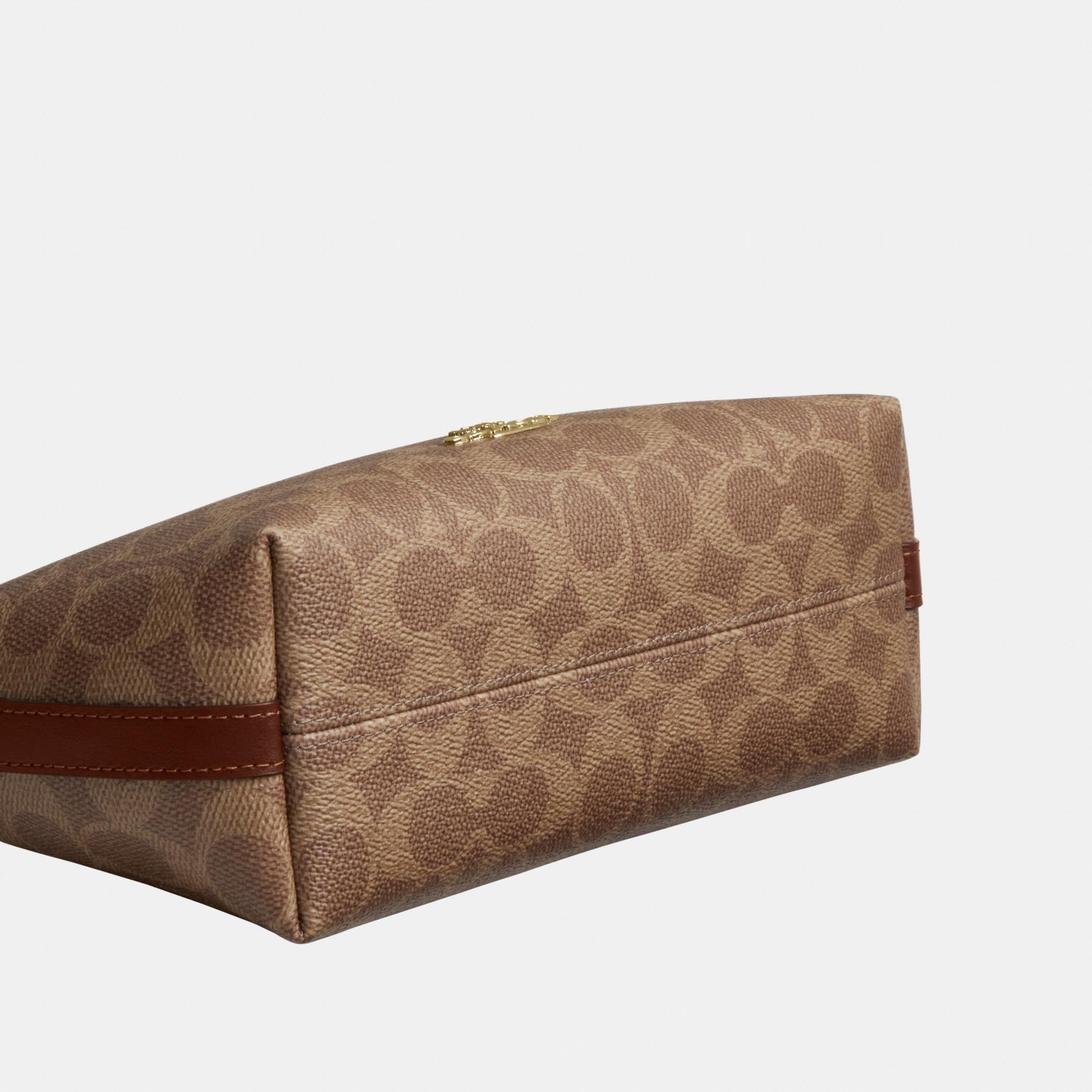 CEK80-Caitlin Shoulder Bag in Signature Canvas-Im/Tan/Brown