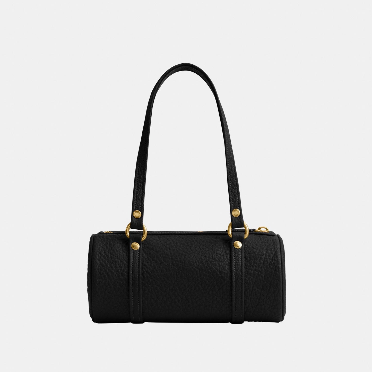 CEM05-The Coach Originals Textured Pebble Leather Kisslock Barrel Bag 28-B4/Black