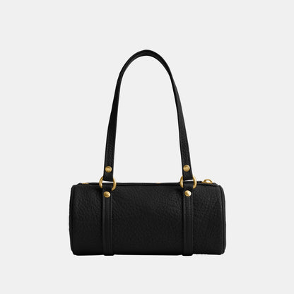 CEM05-The Coach Originals Textured Pebble Leather Kisslock Barrel Bag 28-B4/Black