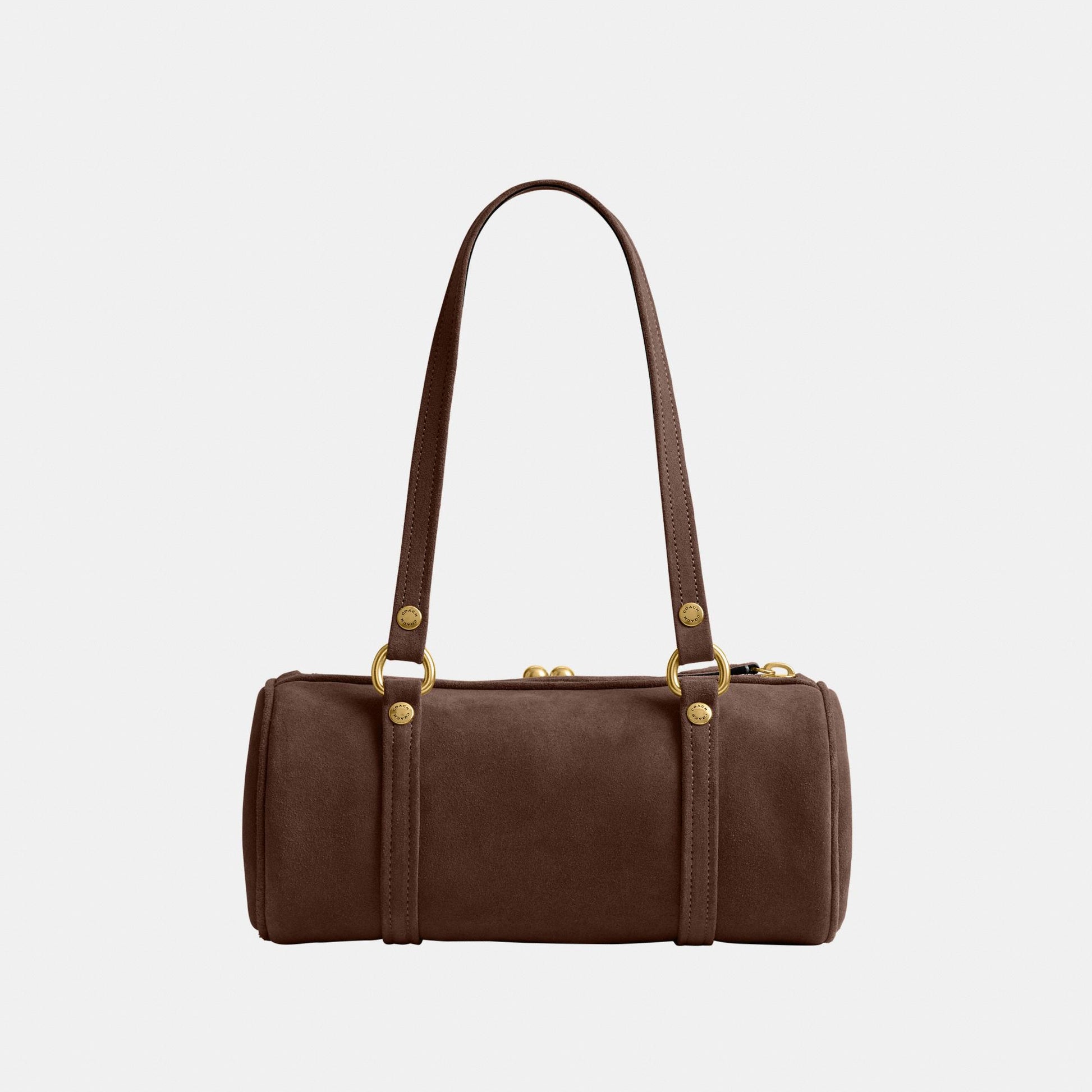 CEM07-Kisslock Barrel Bag 28-B4/Dark Chocolate