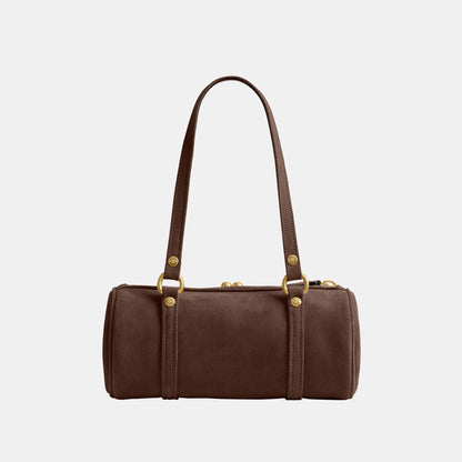 CEM07-Kisslock Barrel Bag 28-B4/Dark Chocolate