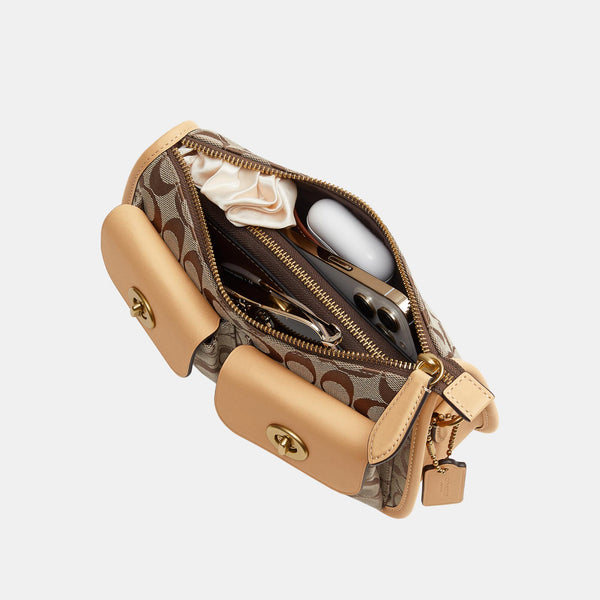 Twin Turnlock Waverly Bag in Signature Jacquard