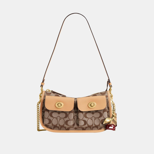 Twin Turnlock Waverly Bag in Signature Jacquard