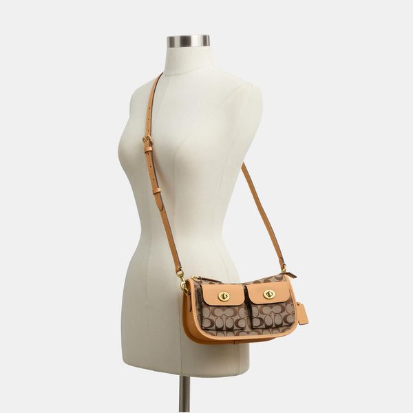 Twin Turnlock Waverly Bag in Signature Jacquard
