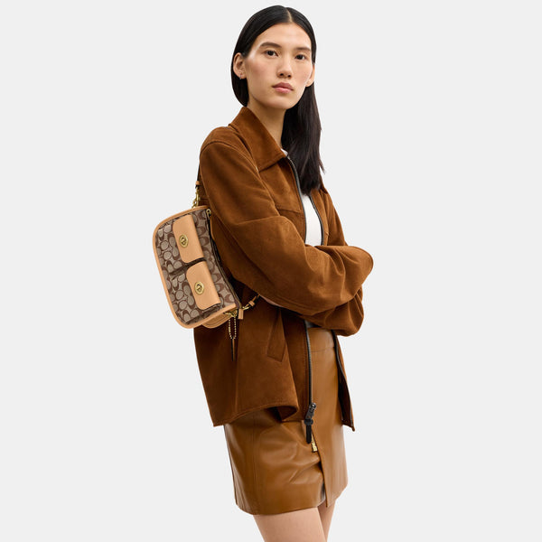 Twin Turnlock Waverly Bag in Signature Jacquard