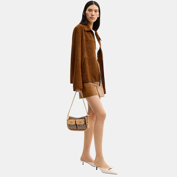 Twin Turnlock Waverly Bag in Signature Jacquard