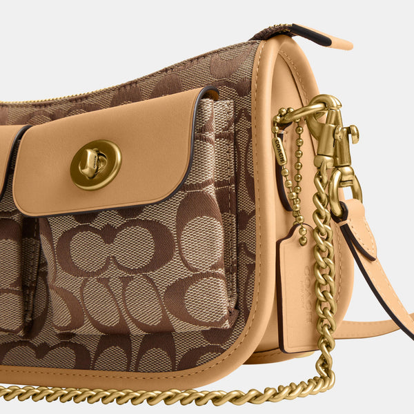 Twin Turnlock Waverly Bag in Signature Jacquard