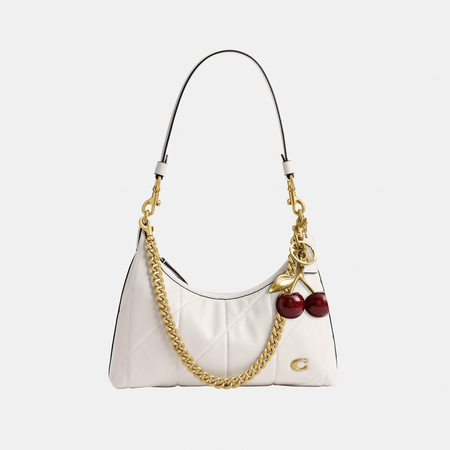 CEM90-Soft Quilted Leather Juliet Shoulder Bag 25-B4/Chalk