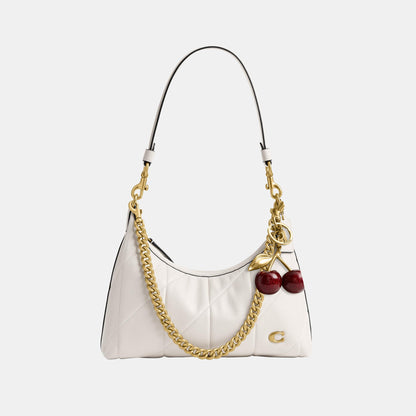 CEM90-Soft Quilted Leather Juliet Shoulder Bag 25-B4/Chalk