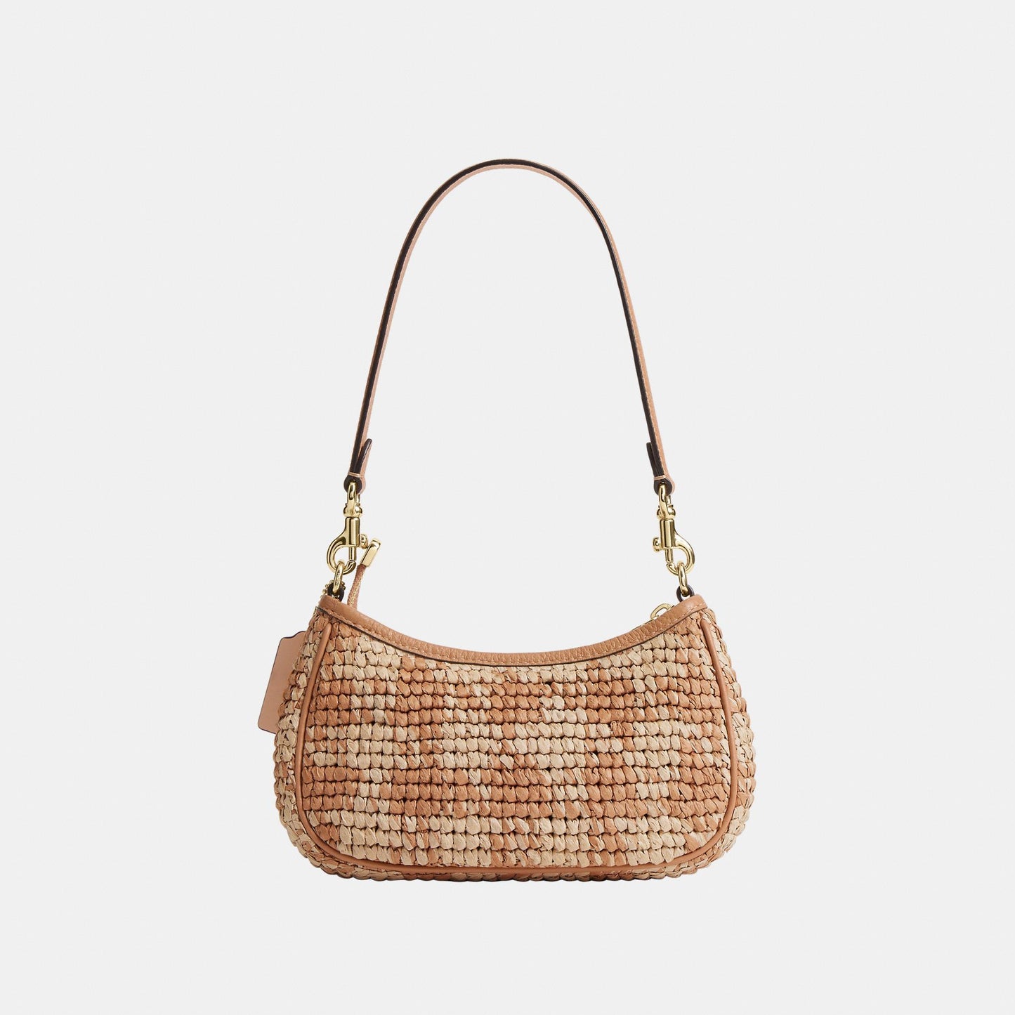 CEM95-Teri Mini Crossbody Bag with Gingham Print-Im/Tan