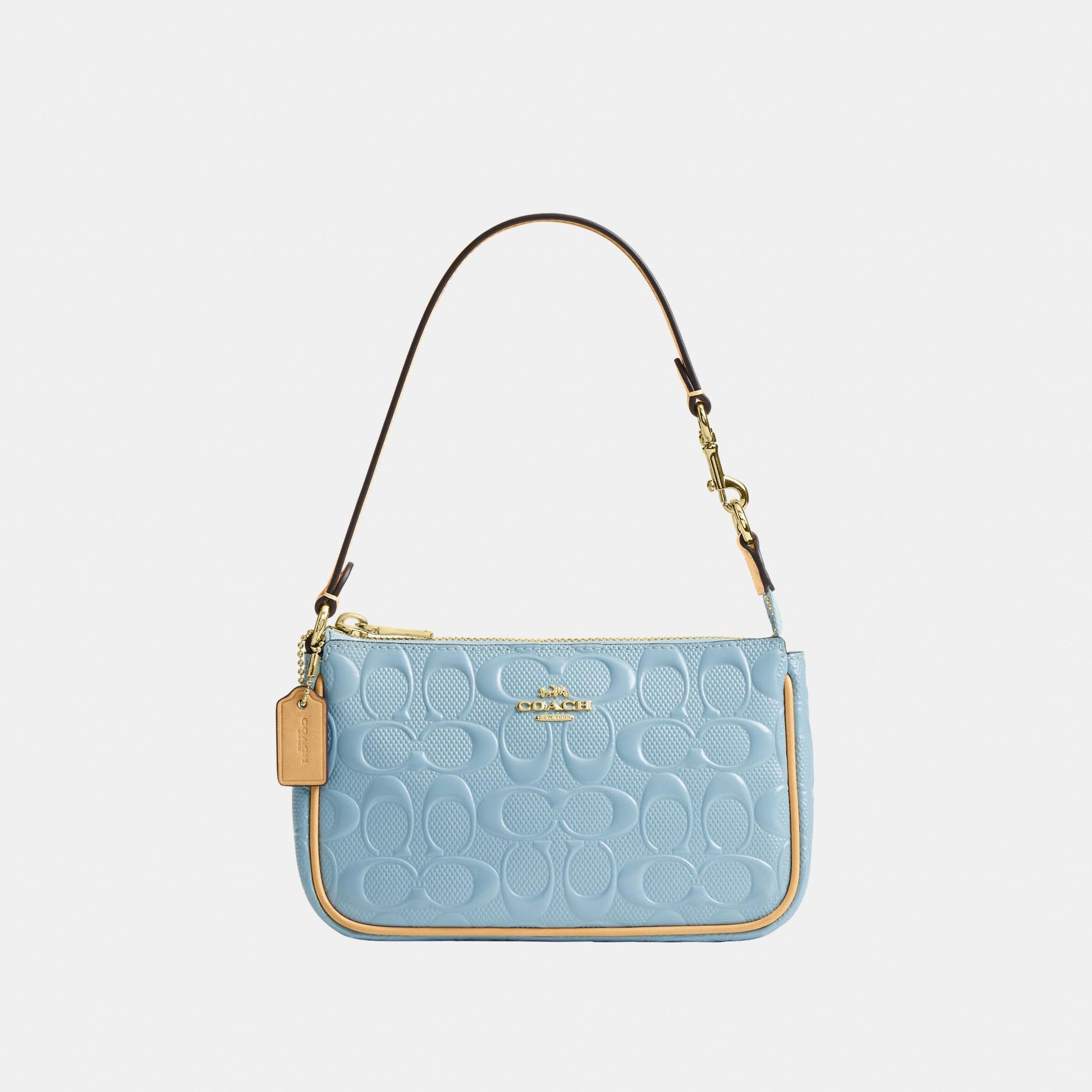CEM98-Nolita 19 in Signature Patent Leather-Im/Light Blue
