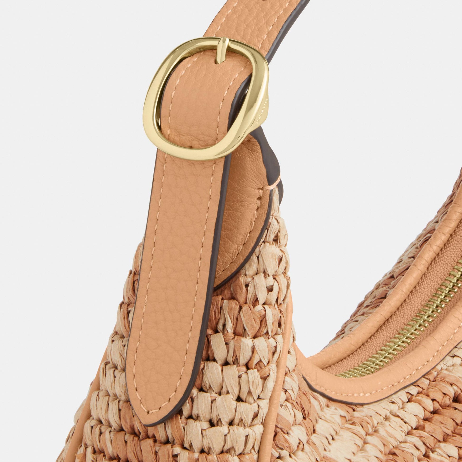CEN02-Emily Shoulder Bag with Gingham Print-Im/Tan