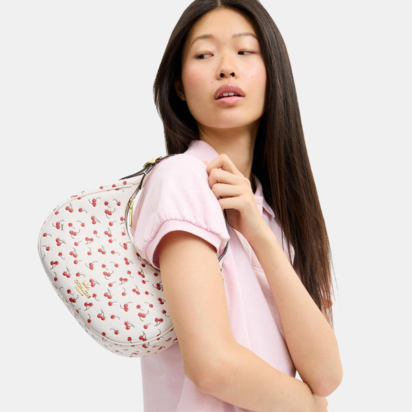 Emily Shoulder Bag with Cherry Print