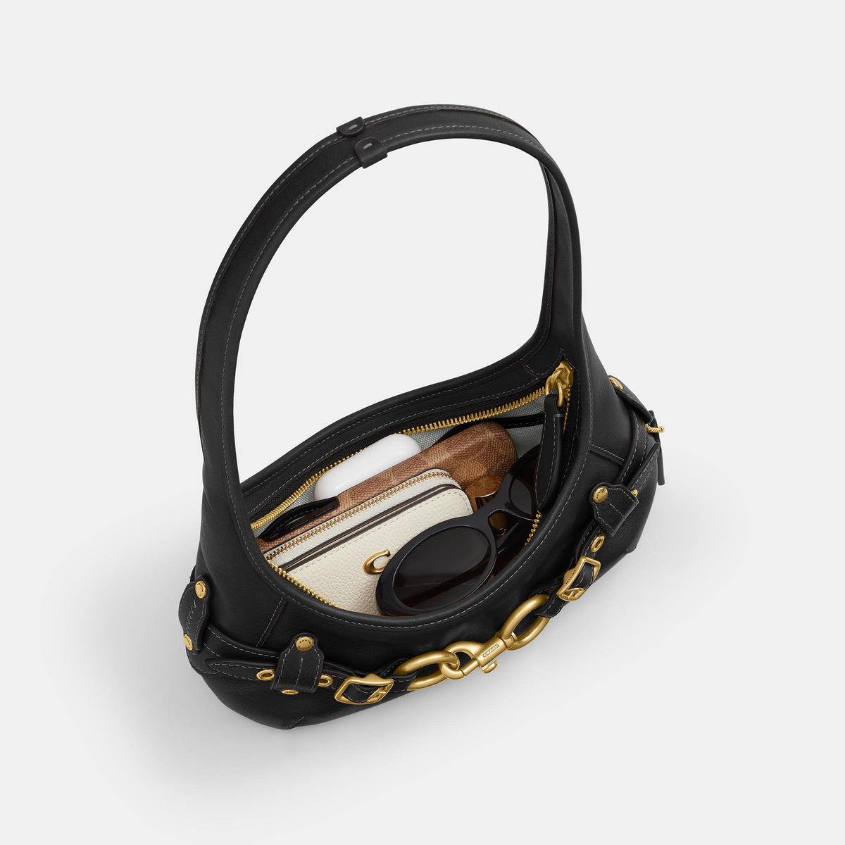 CEN80-Belted Ergo Shoulder Bag 26-B4/Black