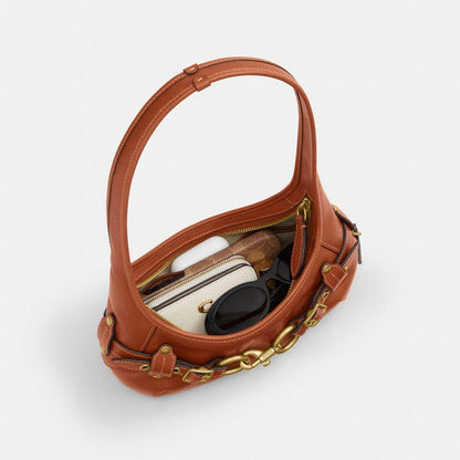 CEN80-Belted Ergo Shoulder Bag 26-B4/Amber Brown