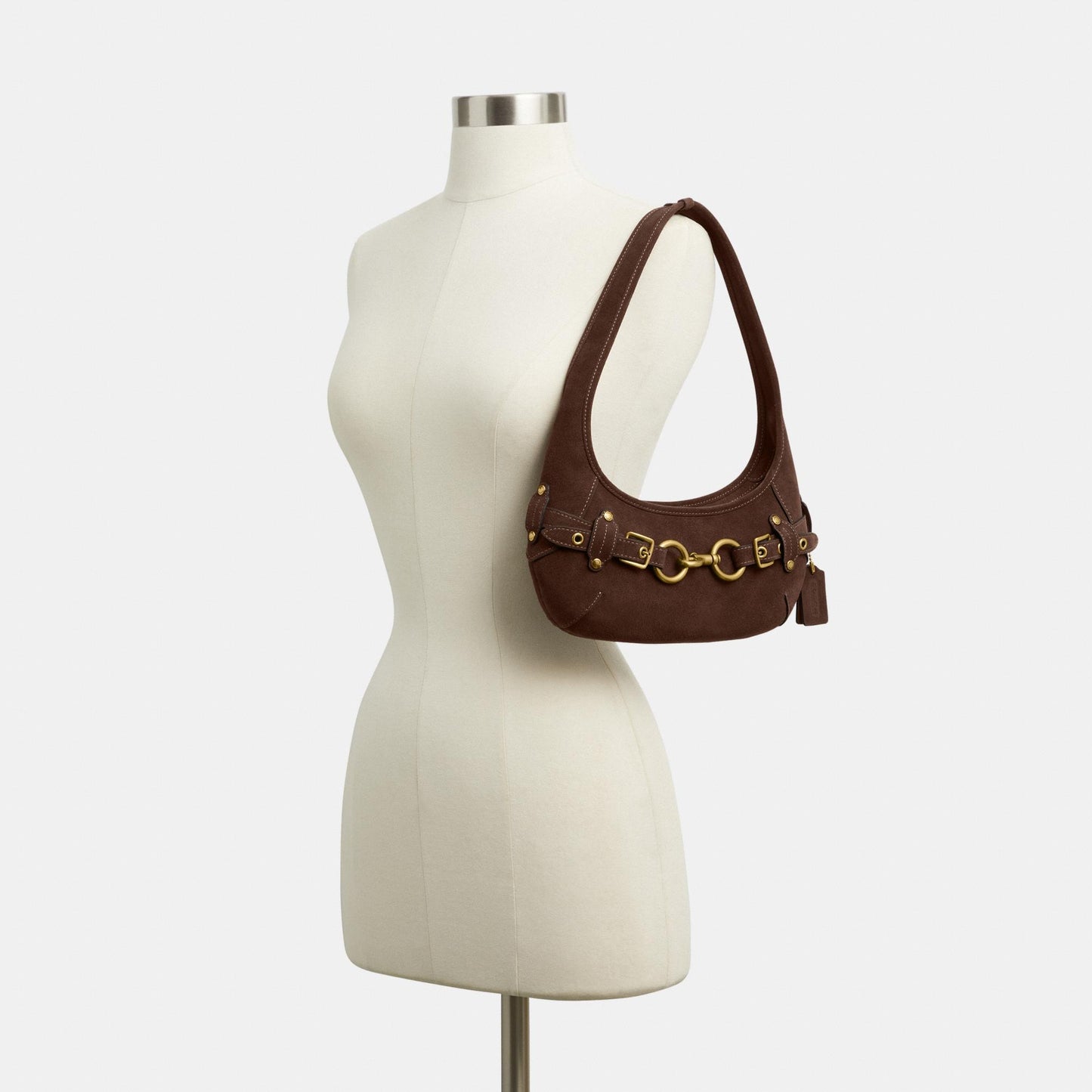 CEN81-Belted Ergo Shoulder Bag 26-B4/Dark Chocolate