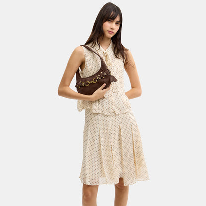 CEN81-Belted Ergo Shoulder Bag 26-B4/Dark Chocolate