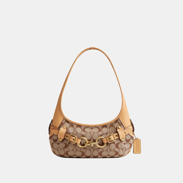Belted Ergo Shoulder Bag 26 in Signature Jacquard