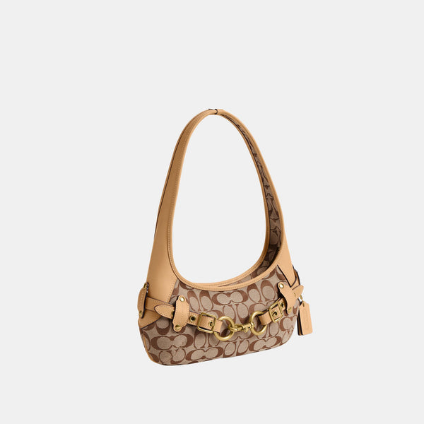 Belted Ergo Shoulder Bag 26 in Signature Jacquard