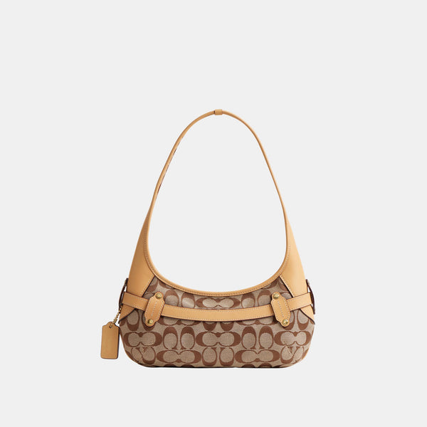 Belted Ergo Shoulder Bag 26 in Signature Jacquard