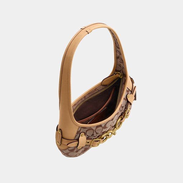 Belted Ergo Shoulder Bag 26 in Signature Jacquard
