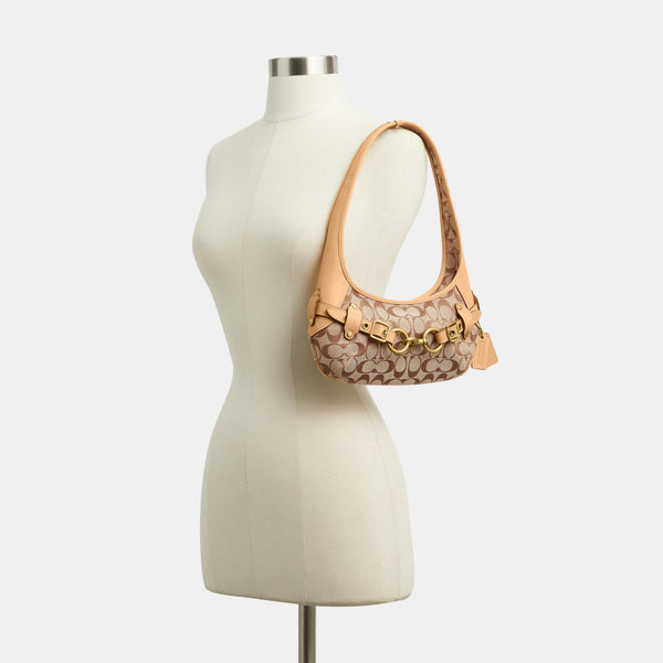 Belted Ergo Shoulder Bag 26 in Signature Jacquard