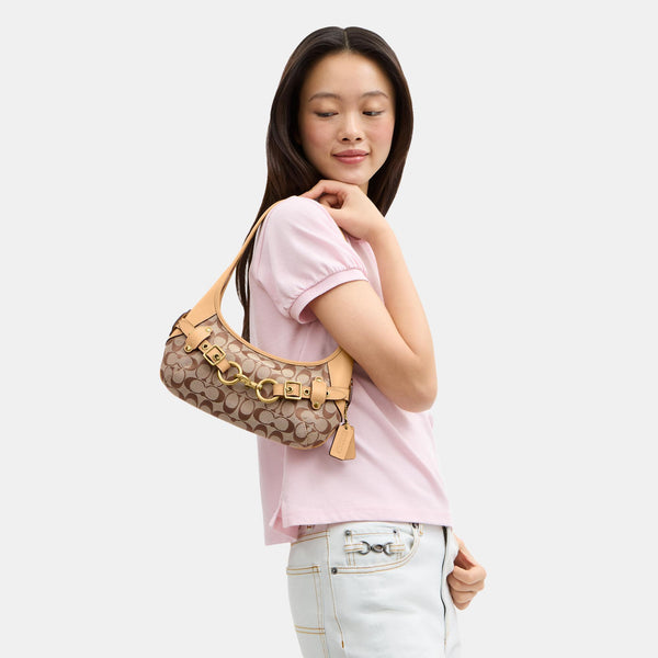 Belted Ergo Shoulder Bag 26 in Signature Jacquard