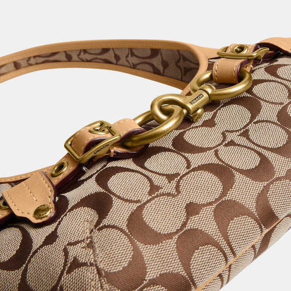 Belted Ergo Shoulder Bag 26 in Signature Jacquard