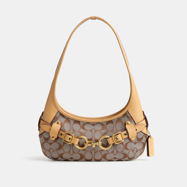 Belted Ergo Shoulder Bag 26 in Signature Jacquard