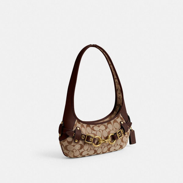 Belted Ergo Shoulder Bag 26 in Signature Jacquard