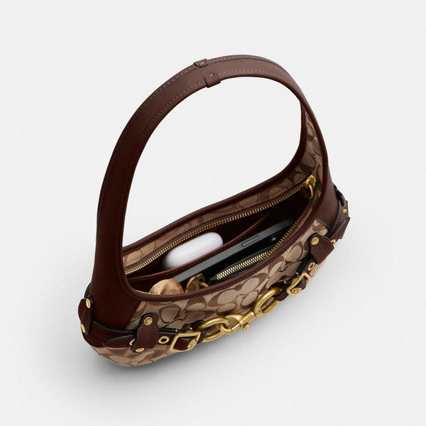 Belted Ergo Shoulder Bag 26 in Signature Jacquard