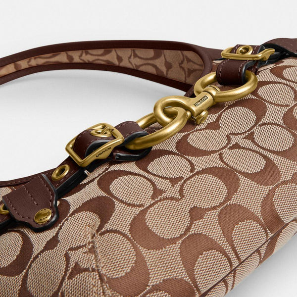Belted Ergo Shoulder Bag 26 in Signature Jacquard