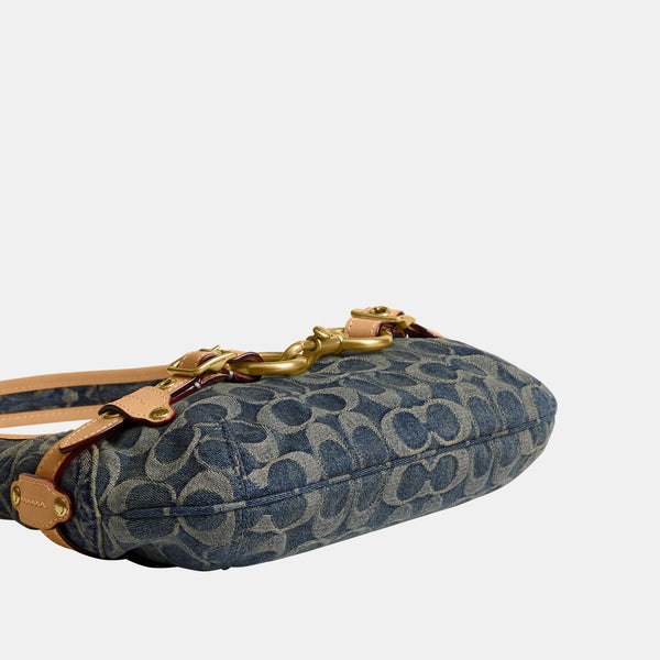 Belted Ergo Shoulder Bag 26 in Signature Regenerative Cotton Denim